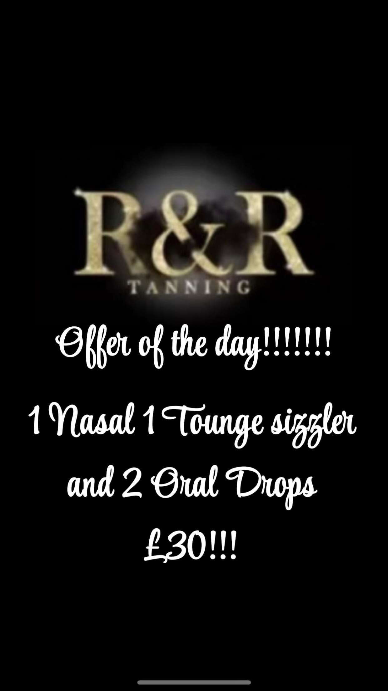 Offer of the day! 60mg nasal, 1 tongue sizzler and 2 oral drops £30!!